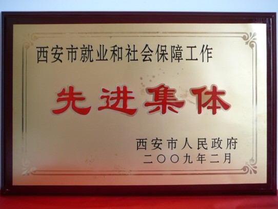 2009年2月，被西安市政府評(píng)為西安市就業(yè)和社會(huì)保障工作先進(jìn)集體